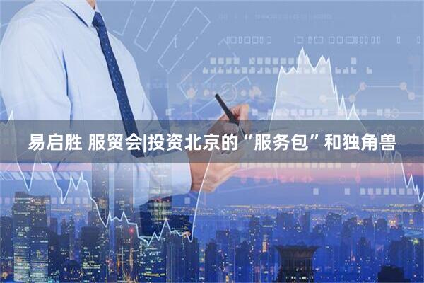 易启胜 服贸会|投资北京的“服务包”和独角兽